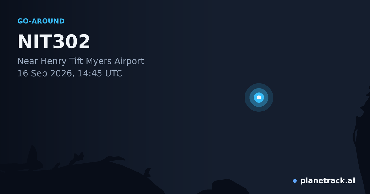 Map of where NIT302's go-around happened