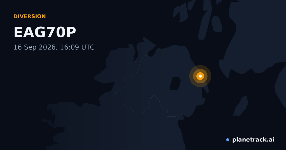 Map of where EAG70P's diversion happened