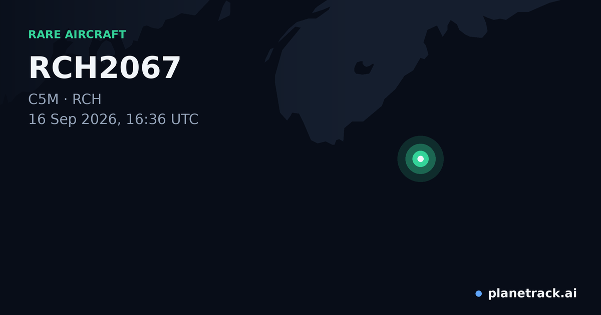 Map of where RCH2067's rare aircraft happened