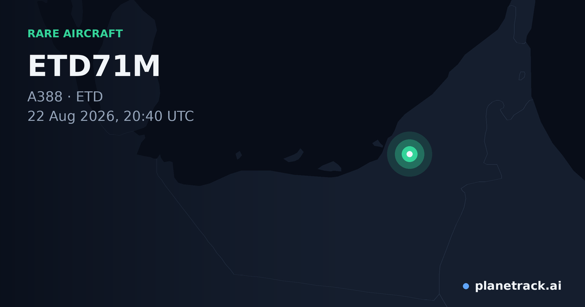 Map of where ETD71M's rare aircraft happened
