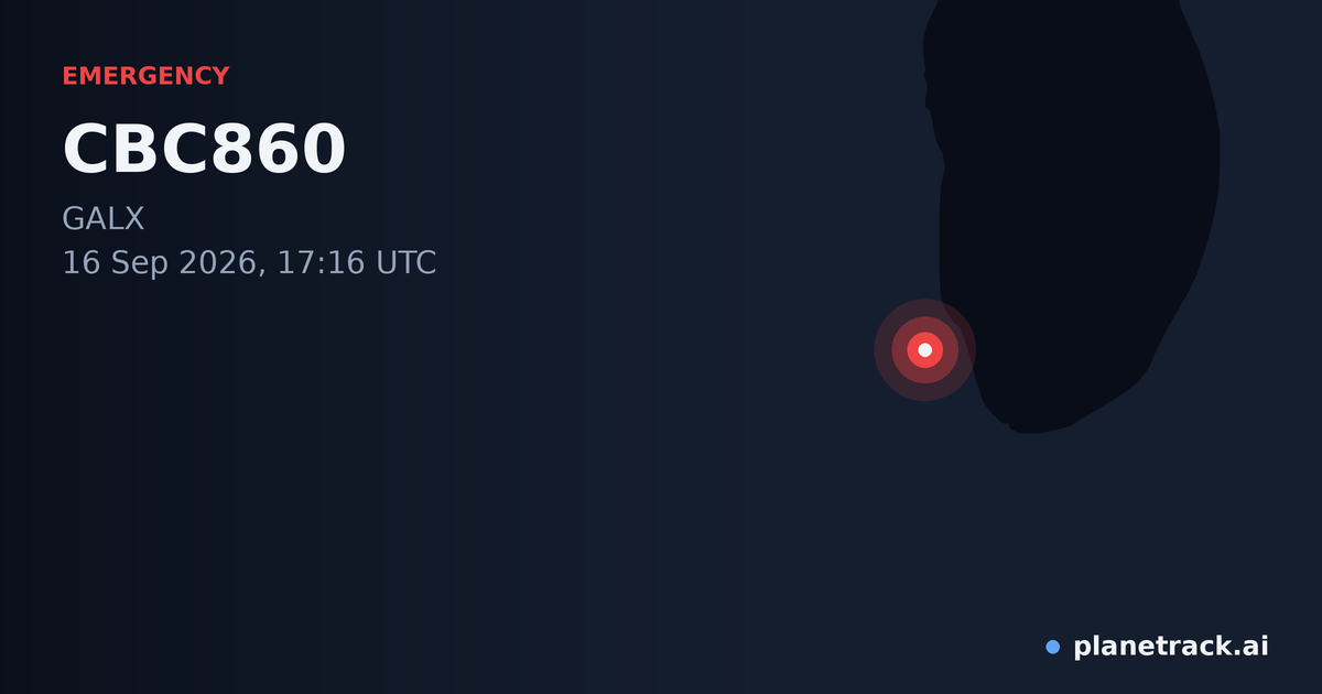 Map of where CBC860's emergency: squawk 7600 happened