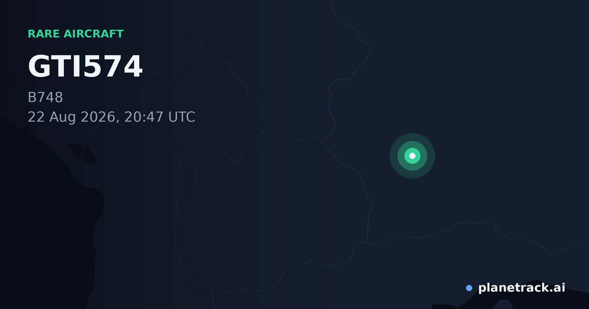 Map of where GTI574's rare aircraft happened