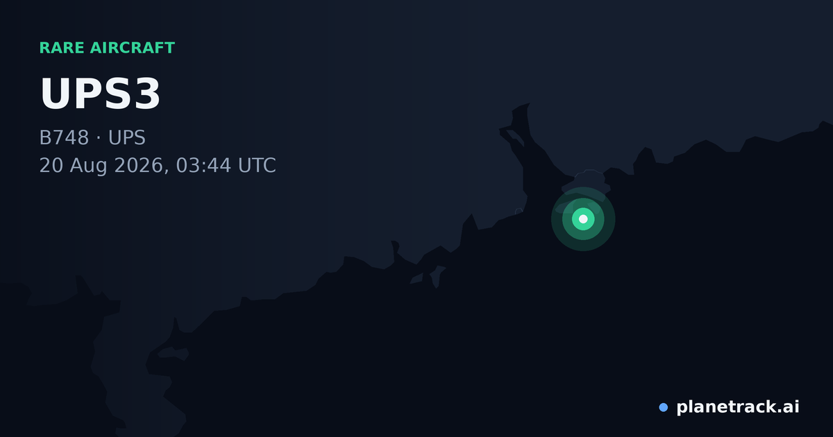 Map of where UPS3's rare aircraft happened