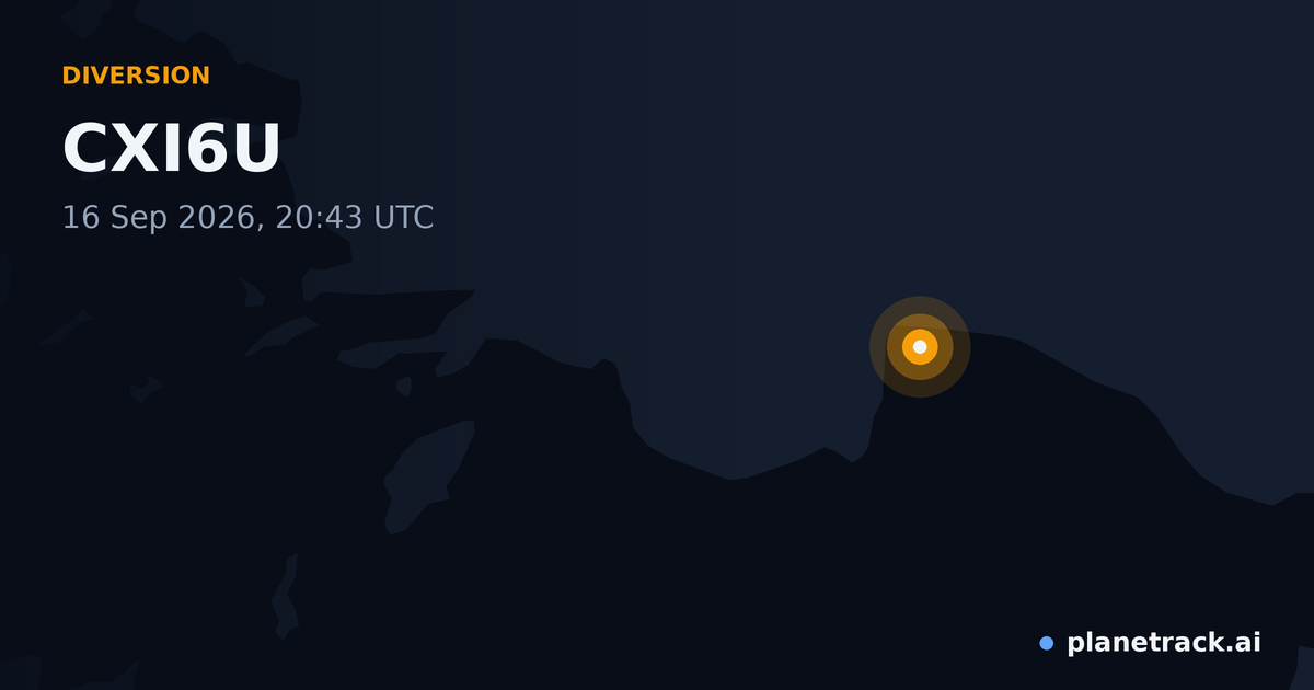 Map of where CXI6U's diversion happened
