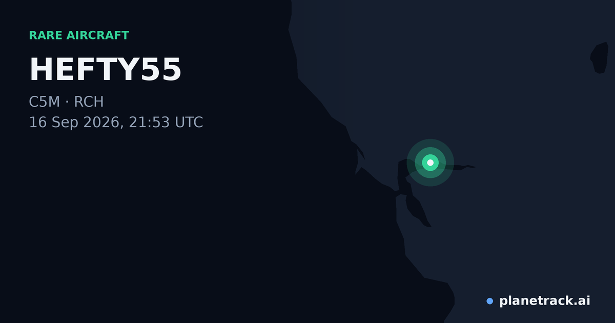 Map of where HEFTY55's rare aircraft happened