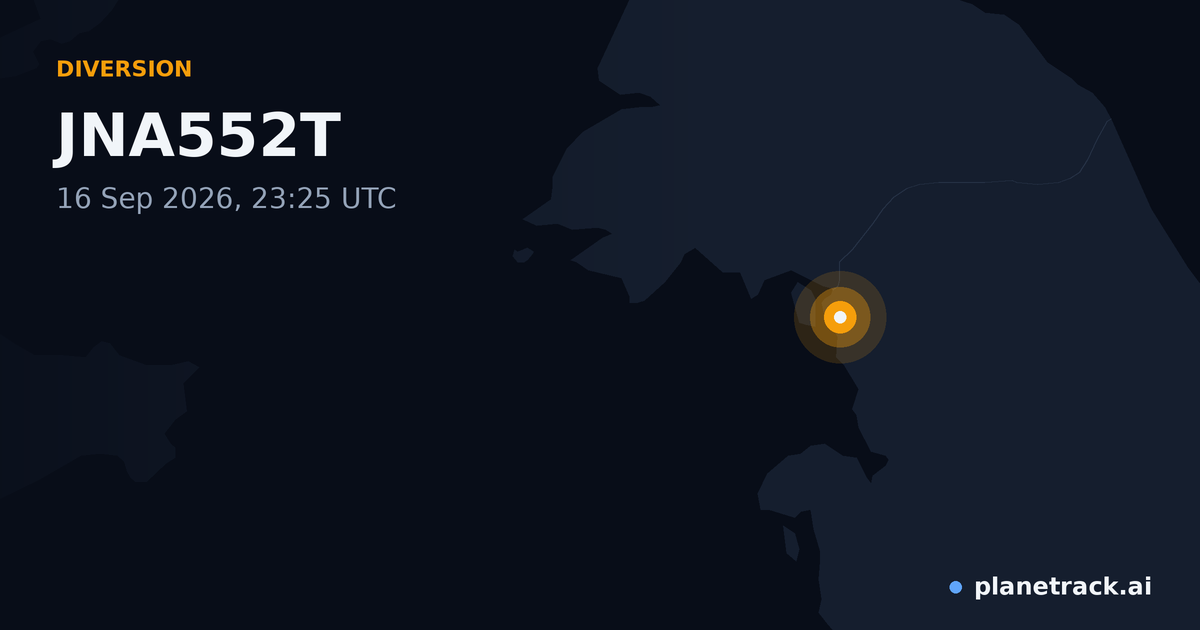 Map of where JNA552T's diversion happened