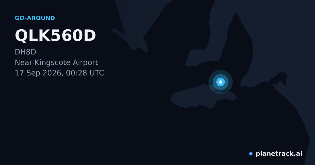 Map of where QLK560D's go-around happened