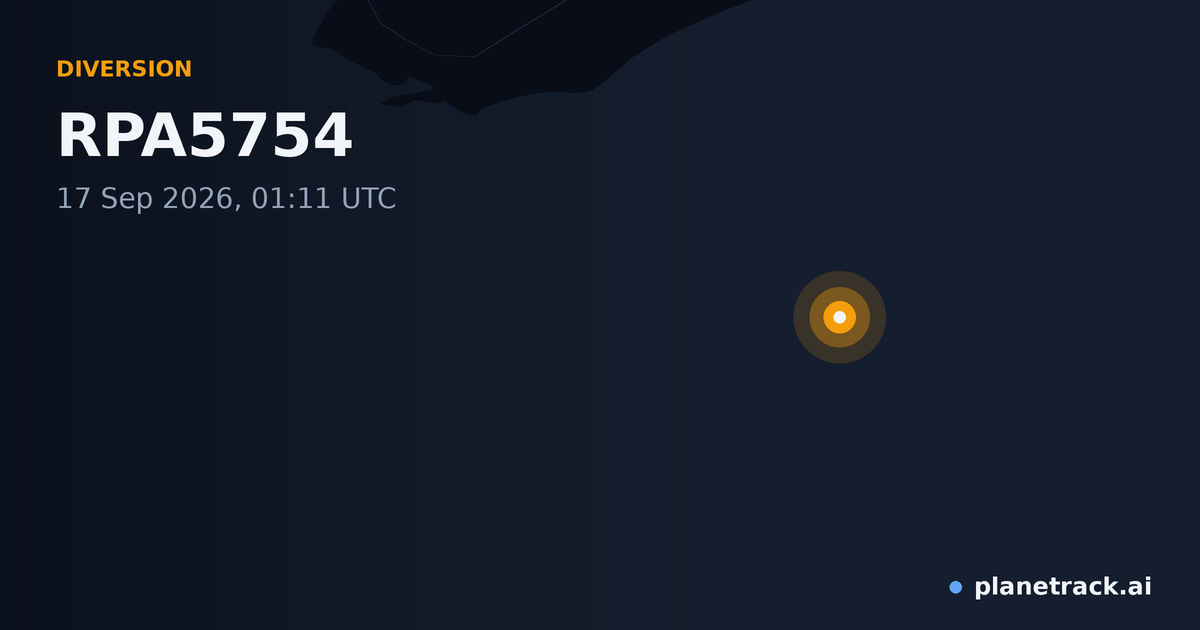 Map of where RPA5754's diversion happened