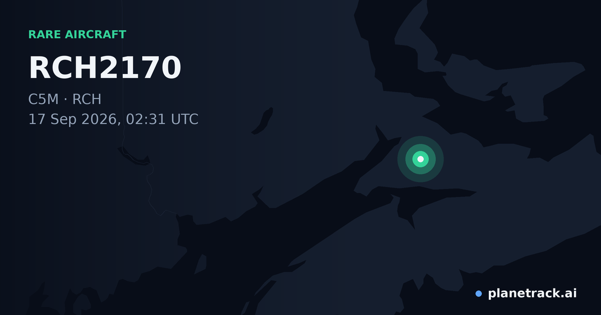 Map of where RCH2170's rare aircraft happened