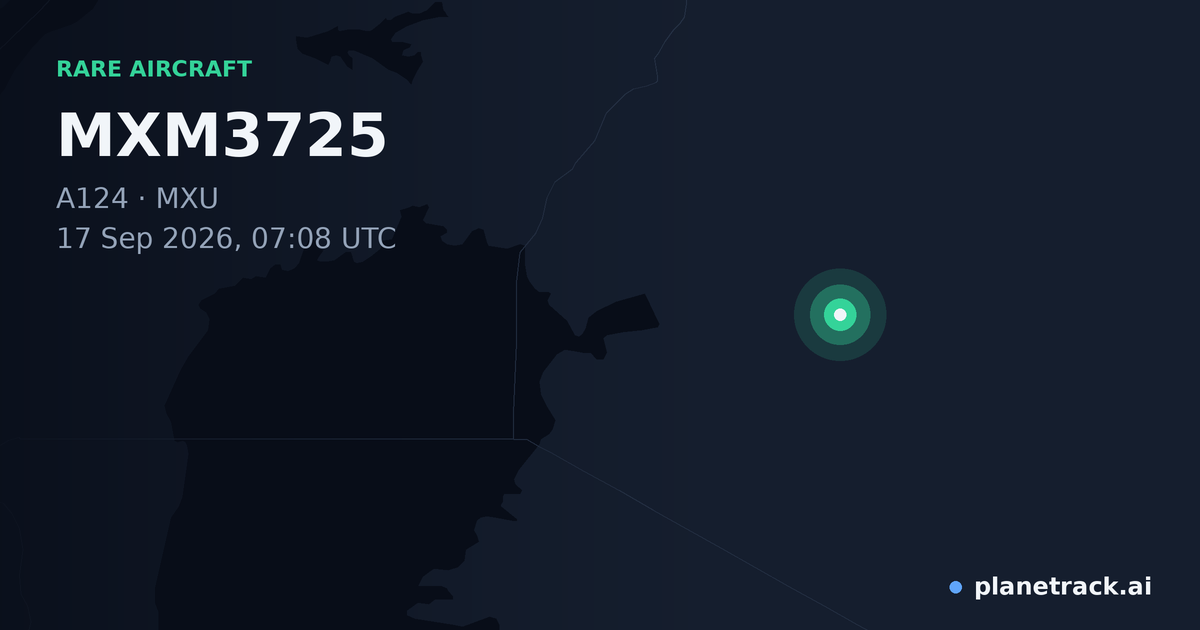 Map of where MXM3725's rare aircraft happened