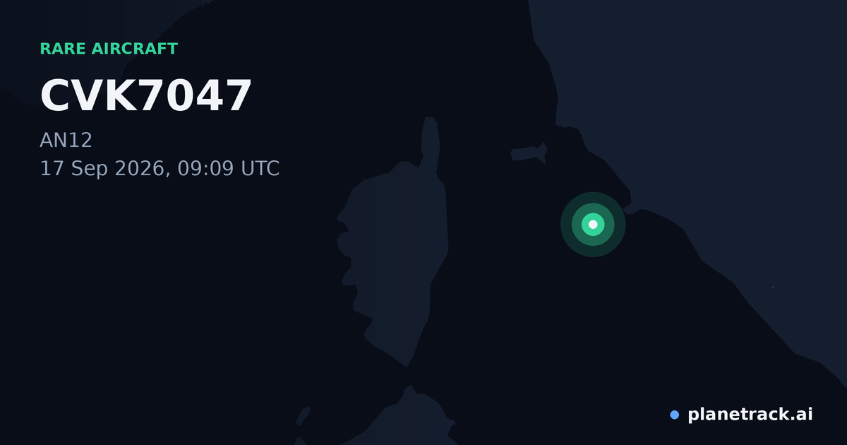 Map of where CVK7047's rare aircraft happened