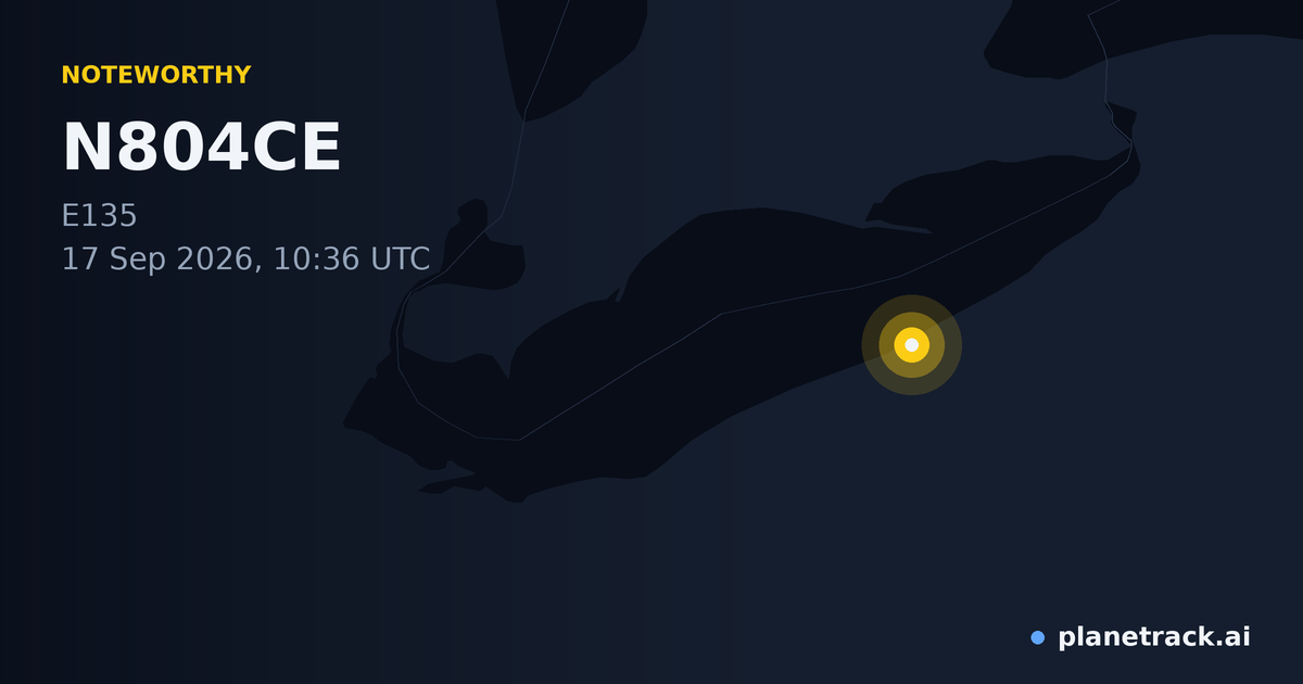 Map of where N804CE's special aircraft happened