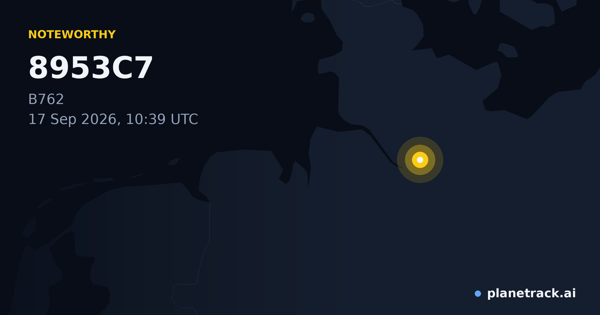 Map of where 8953C7's special aircraft happened
