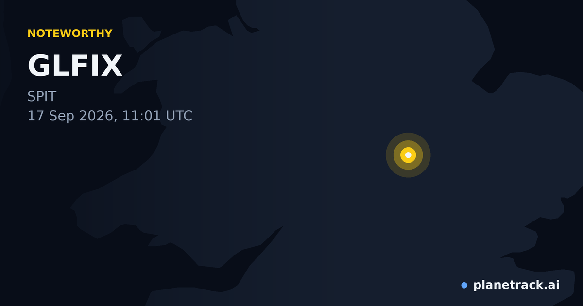 Map of where GLFIX's special aircraft happened