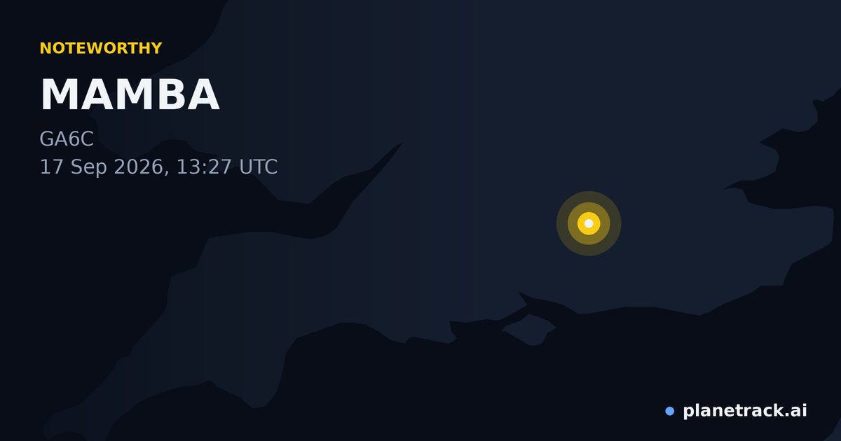 Map of where MAMBA's special aircraft happened
