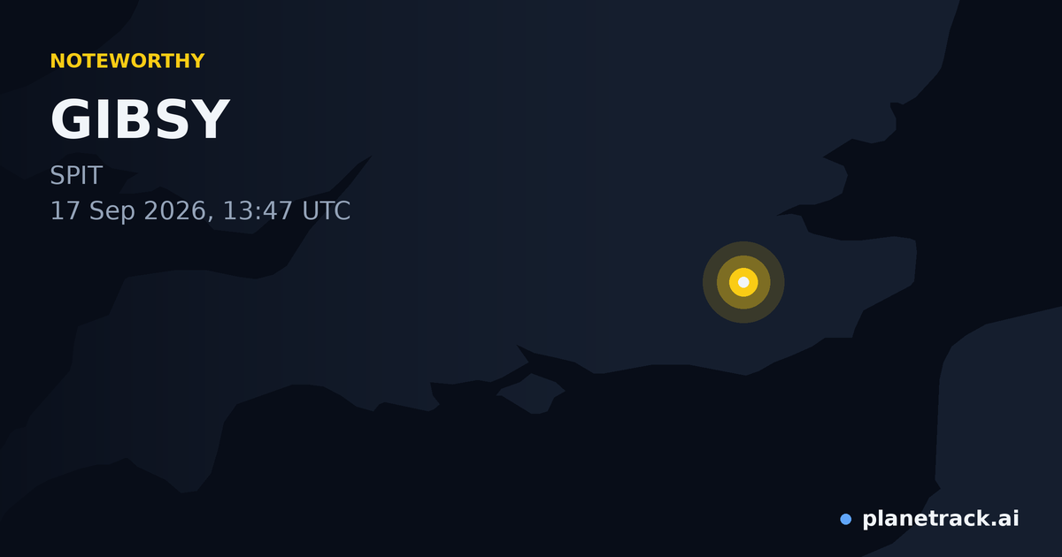 Map of where GIBSY's special aircraft happened