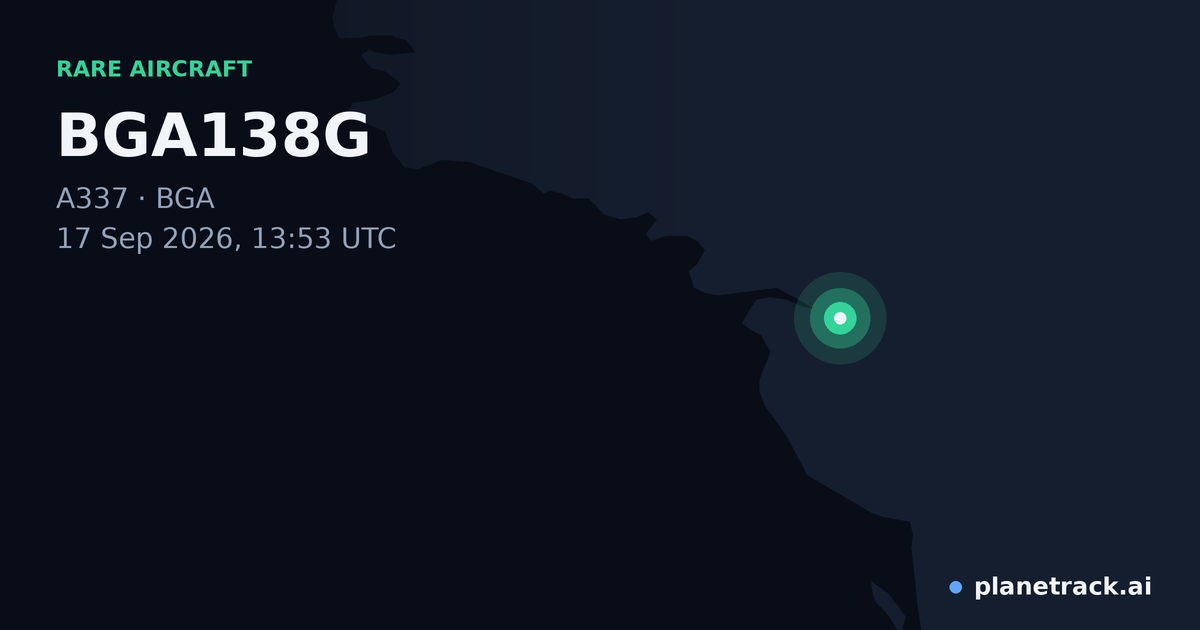 Map of where BGA138G's rare aircraft happened