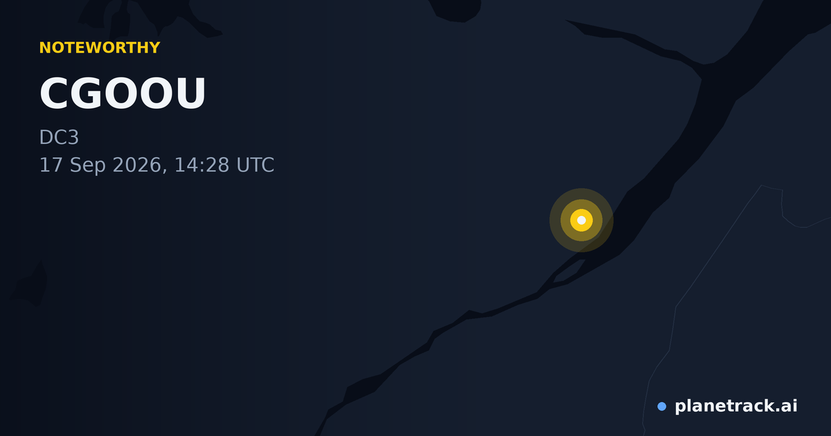 Map of where CGOOU's special aircraft happened