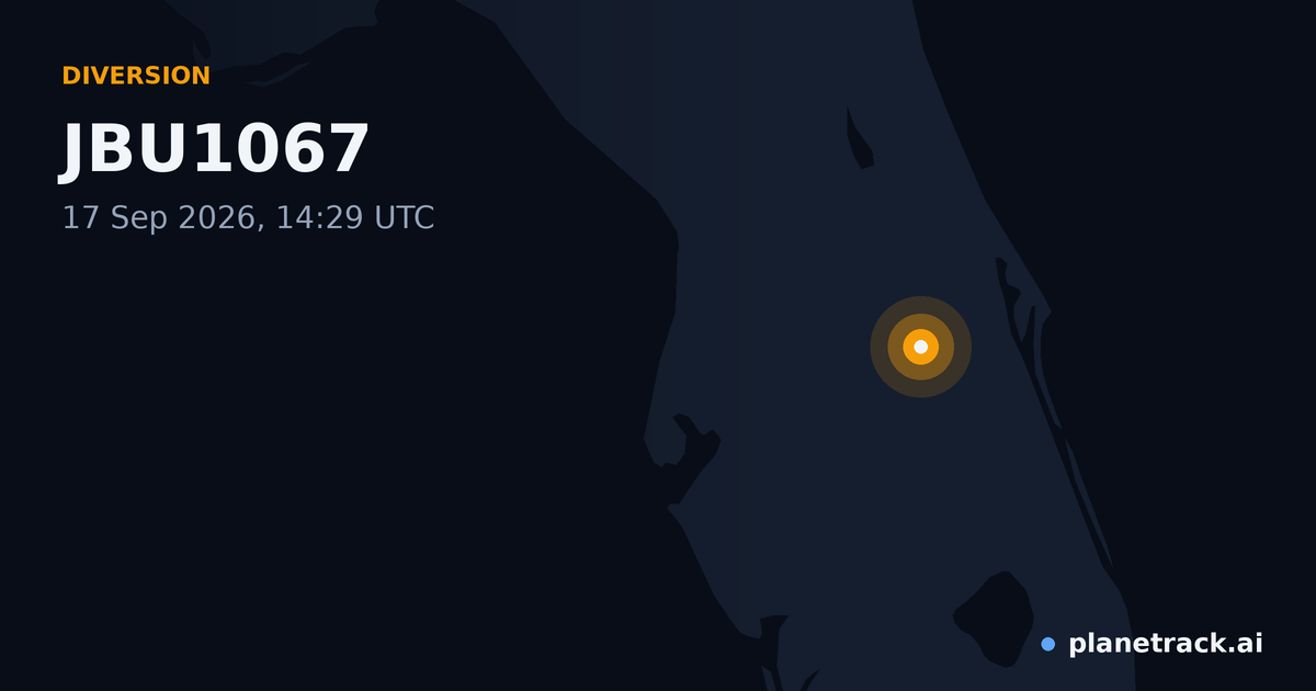 Map of where JBU1067's diversion happened