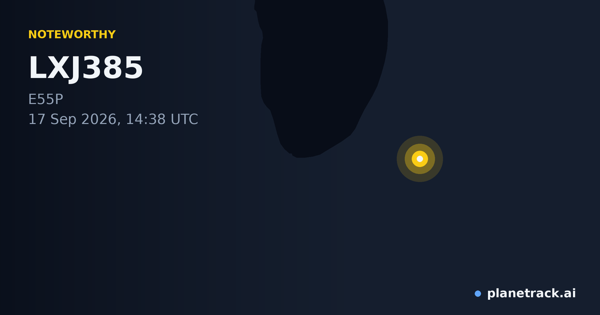 Map of where LXJ385's special aircraft happened
