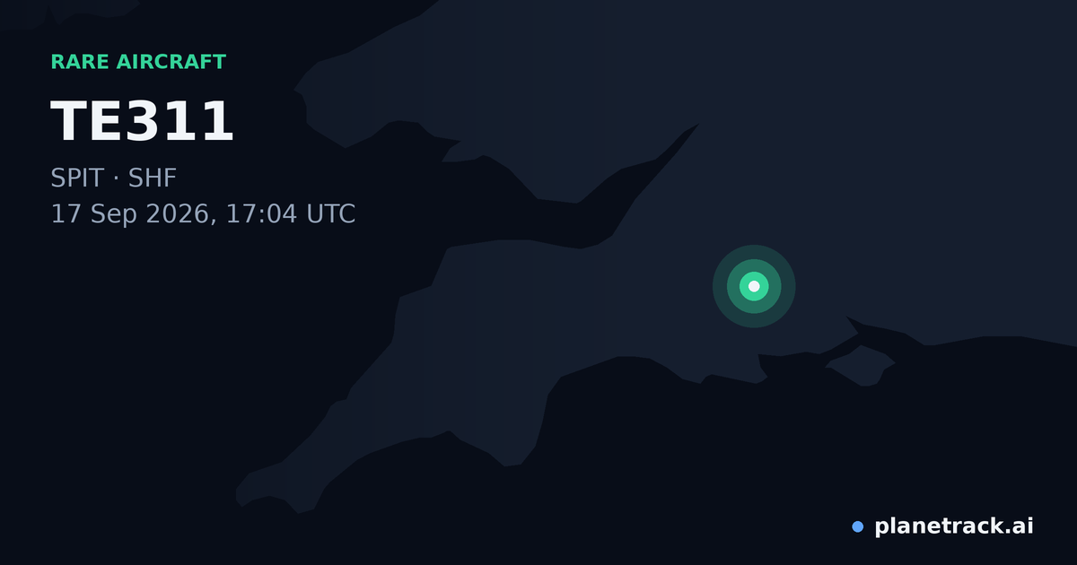 Map of where TE311's rare aircraft happened