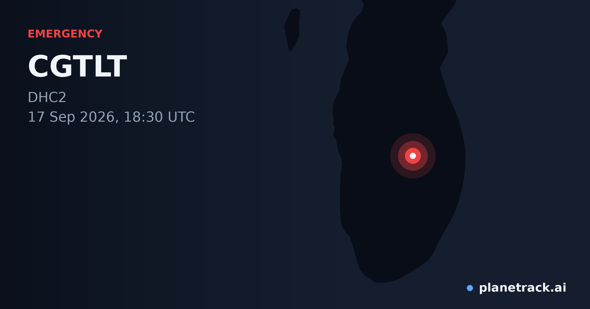 Map of where CGTLT's emergency: squawk 7600 happened