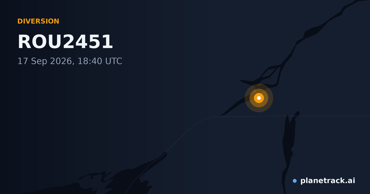 Map of where ROU2451's diversion happened