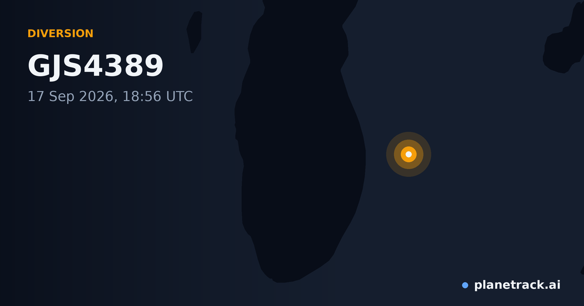 Map of where GJS4389's diversion happened
