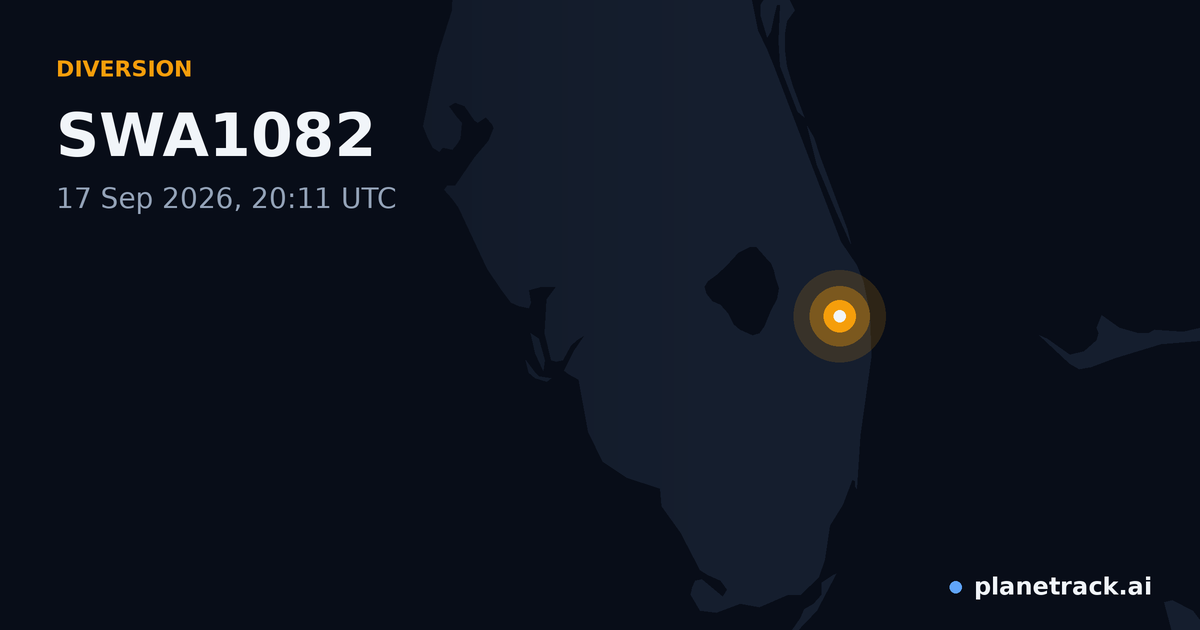 Map of where SWA1082's diversion happened