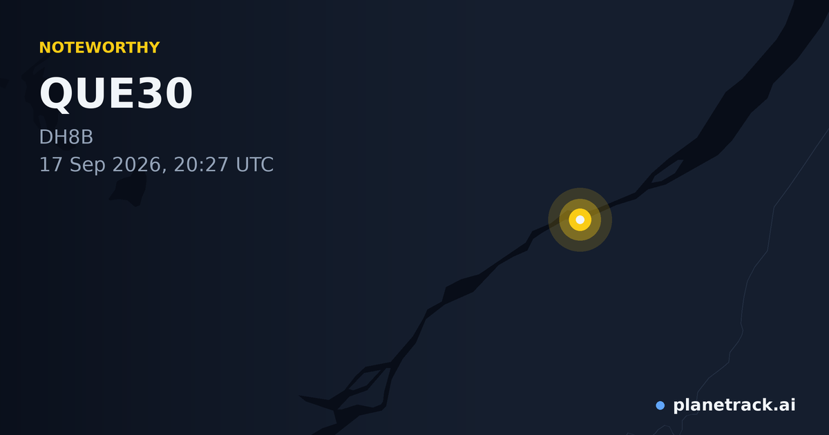 Map of where QUE30's special aircraft happened