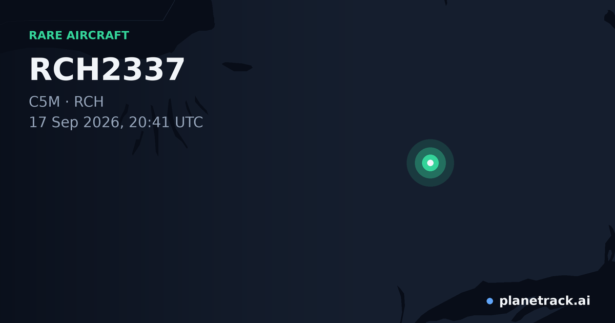 Map of where RCH2337's rare aircraft happened