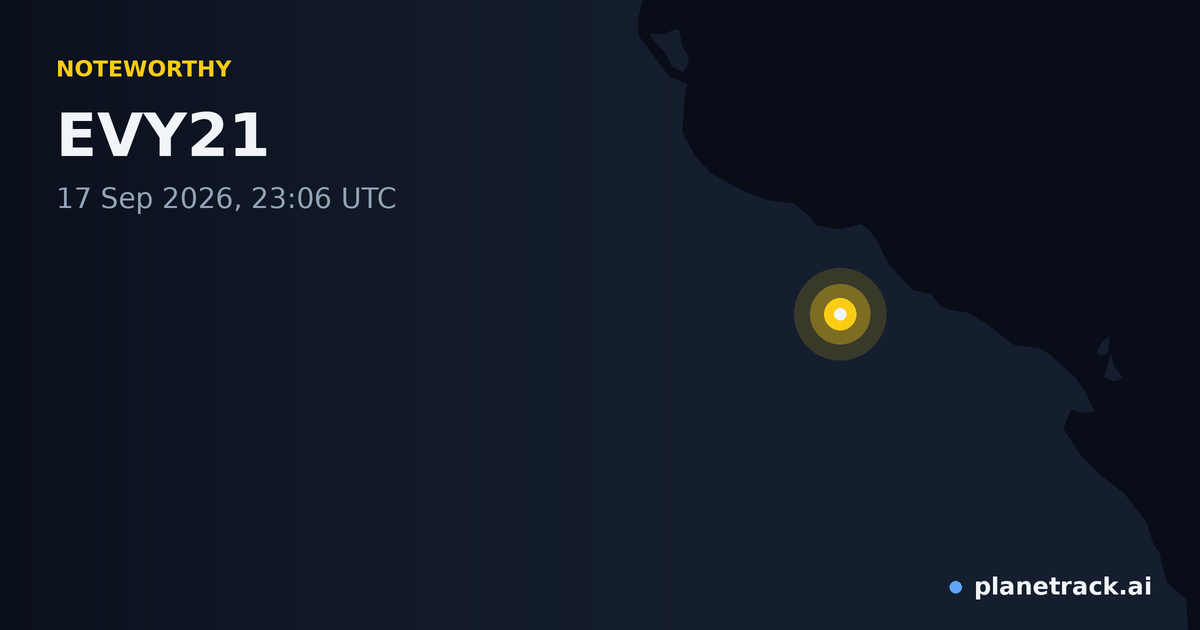 Map of where EVY21's special aircraft happened