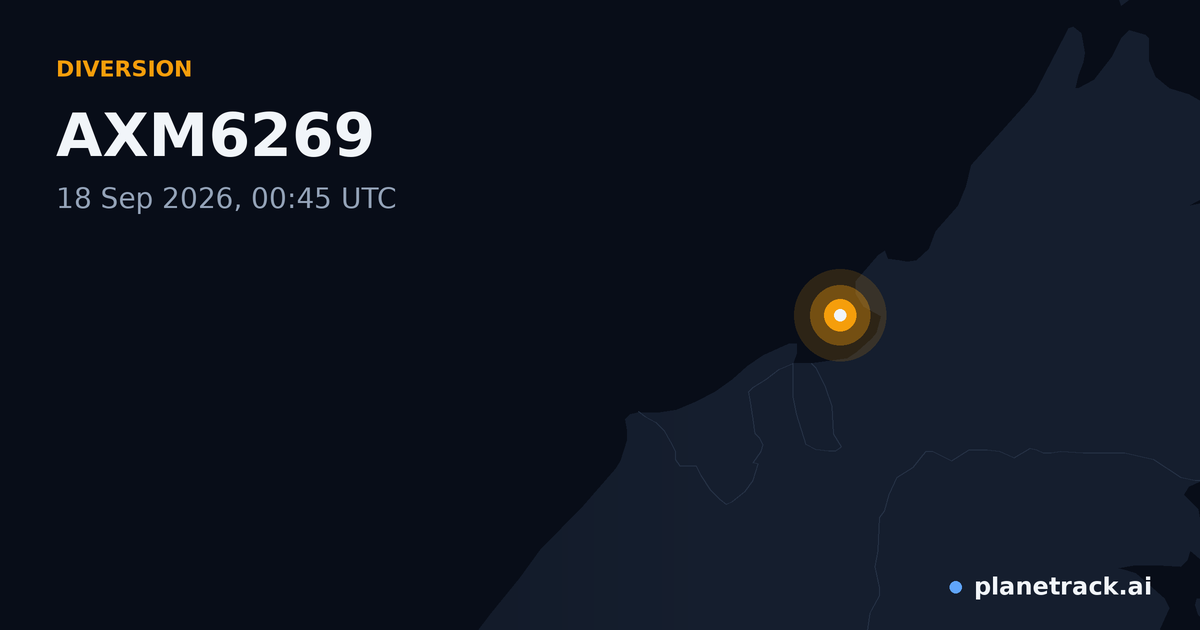 Map of where AXM6269's diversion happened