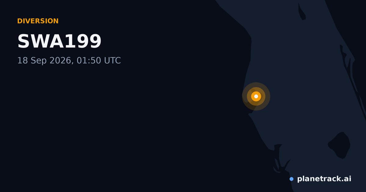 Map of where SWA199's diversion happened