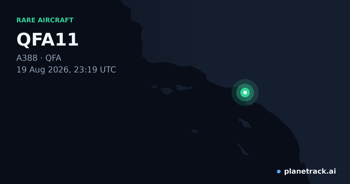 Map of where QFA11's rare aircraft happened
