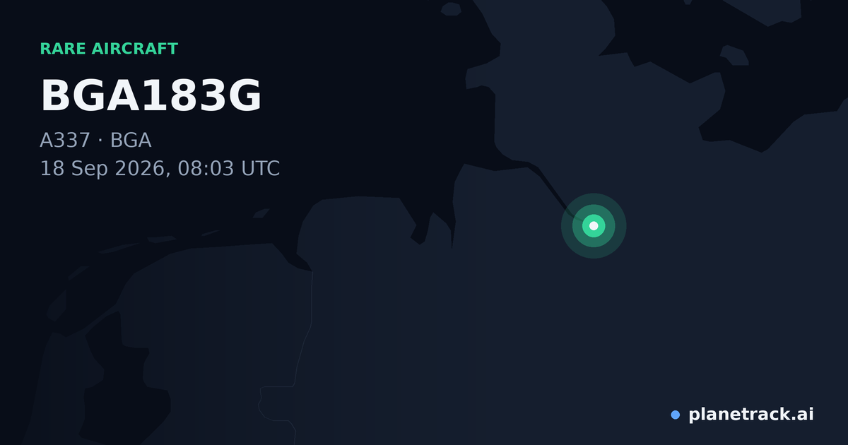 Map of where BGA183G's rare aircraft happened