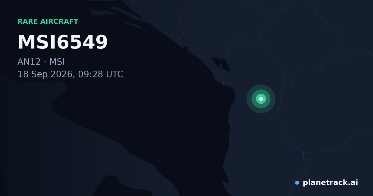 Map of where MSI6549's rare aircraft happened