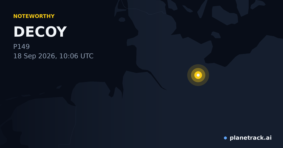 Map of where DECOY's special aircraft happened