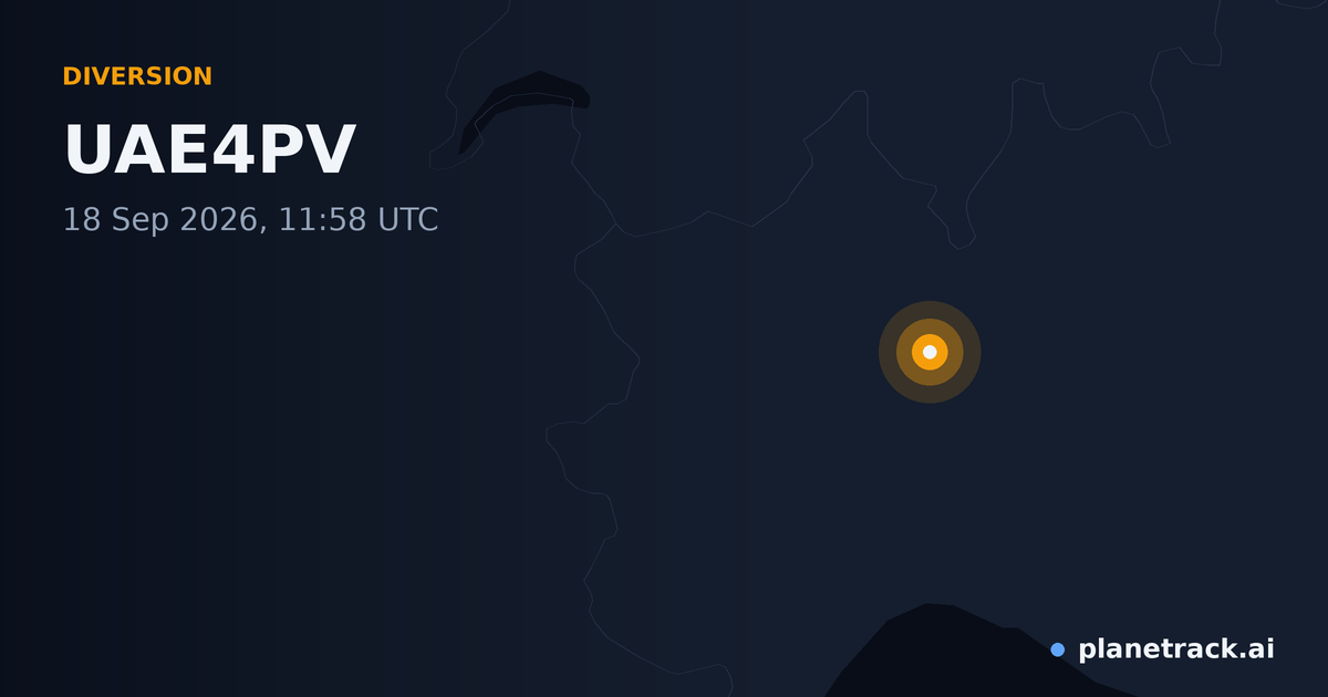 Map of where UAE4PV's diversion happened