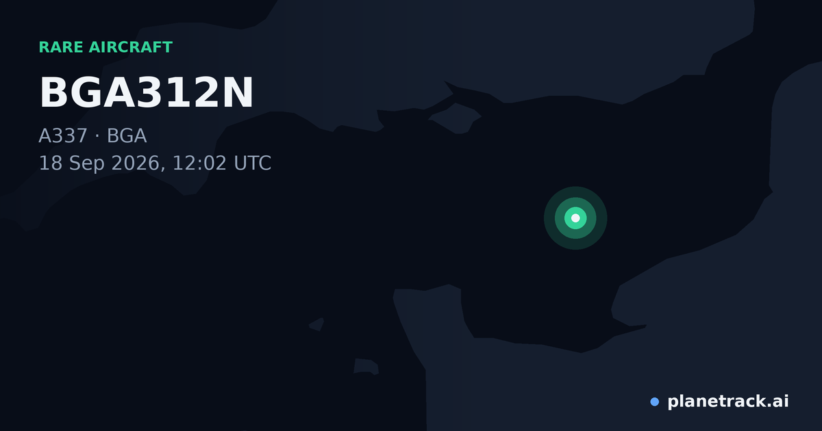 Map of where BGA312N's rare aircraft happened