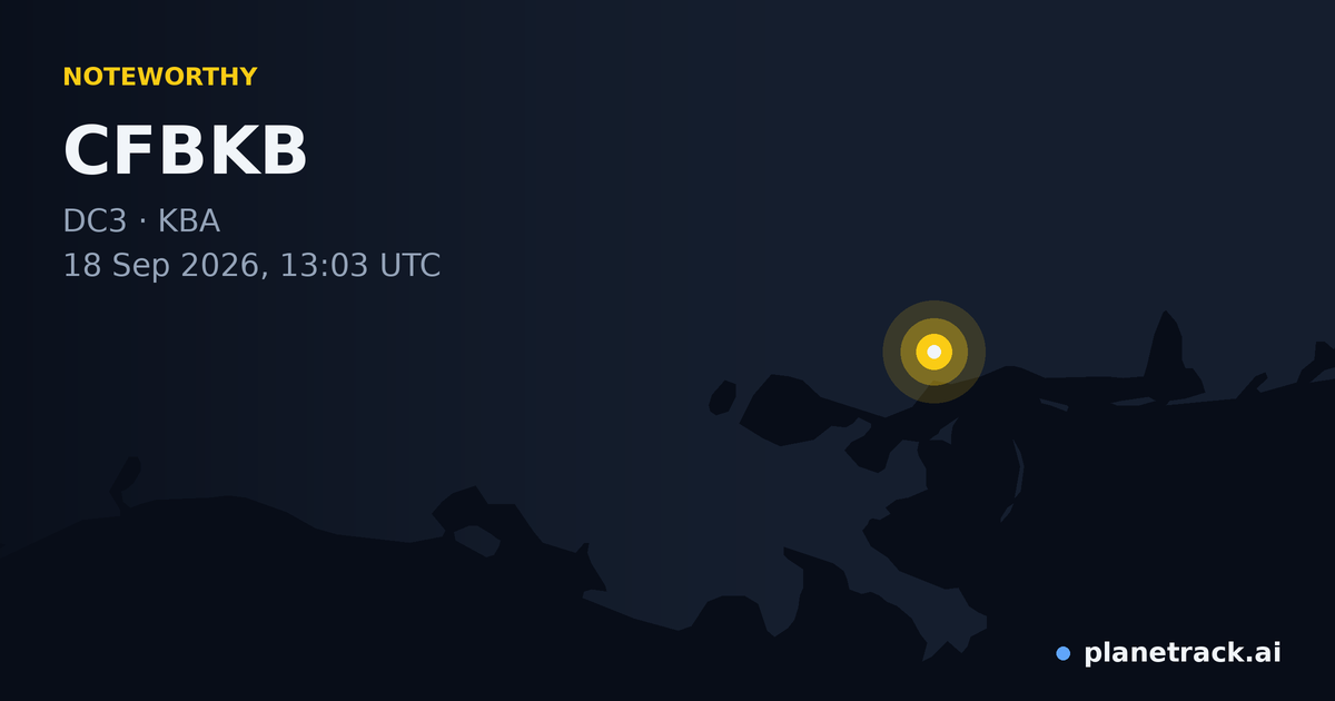 Map of where CFBKB's special aircraft happened