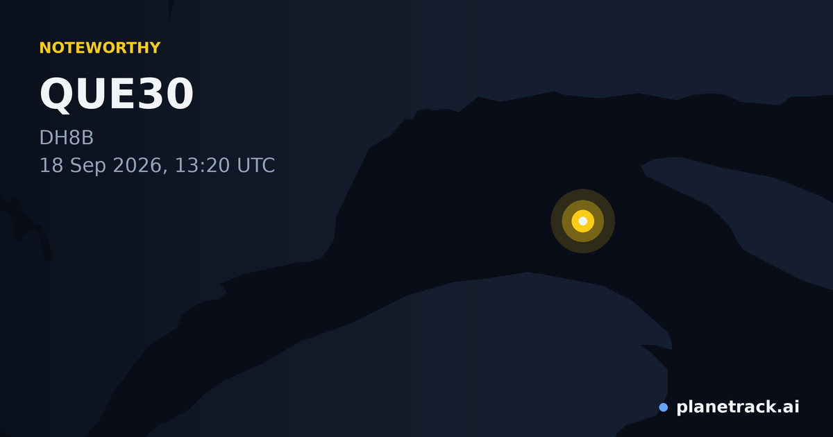 Map of where QUE30's special aircraft happened
