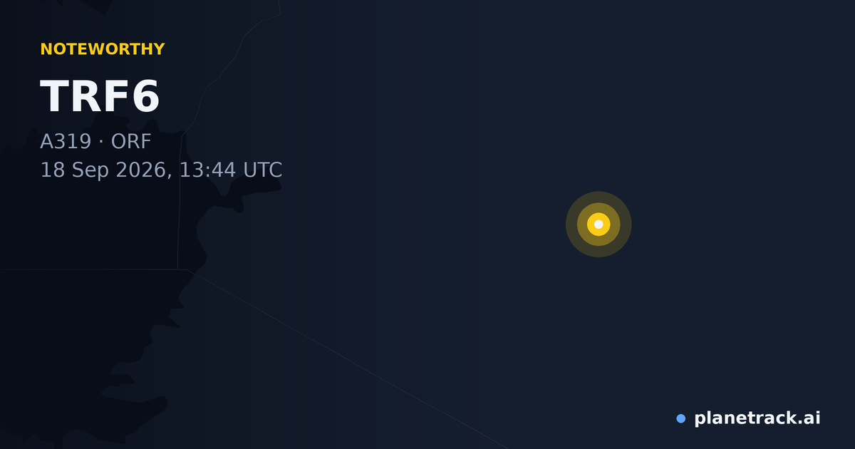 Map of where TRF6's special aircraft happened