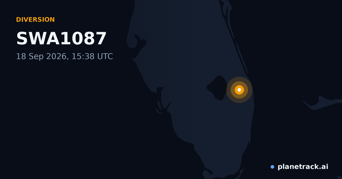 Map of where SWA1087's diversion happened