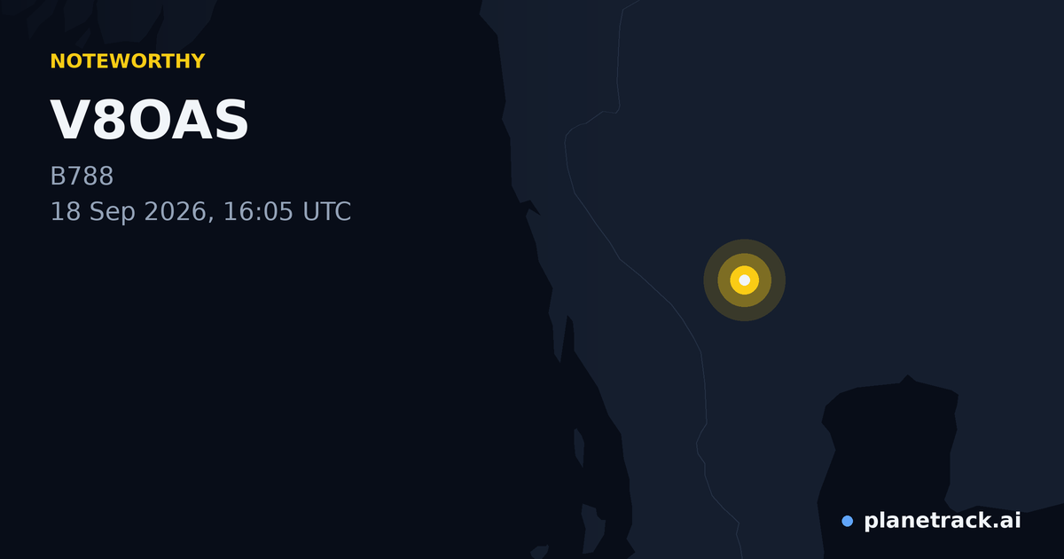Map of where V8OAS's special aircraft happened