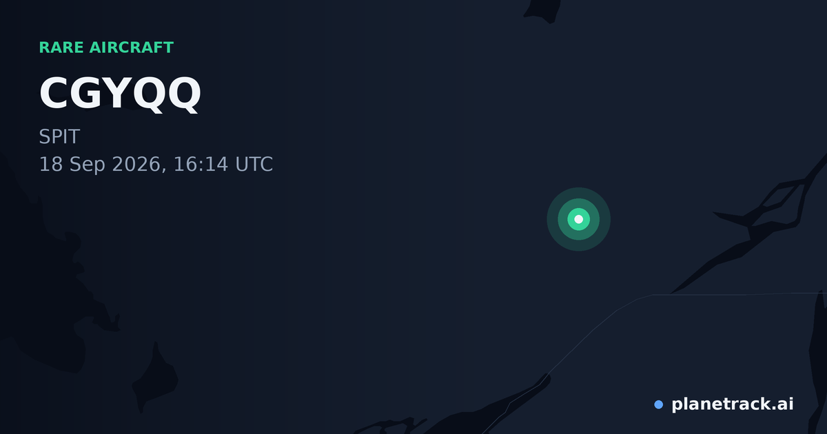 Map of where CGYQQ's rare aircraft happened