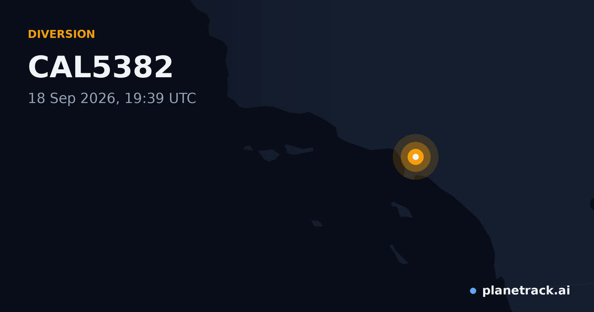 Map of where CAL5382's diversion happened
