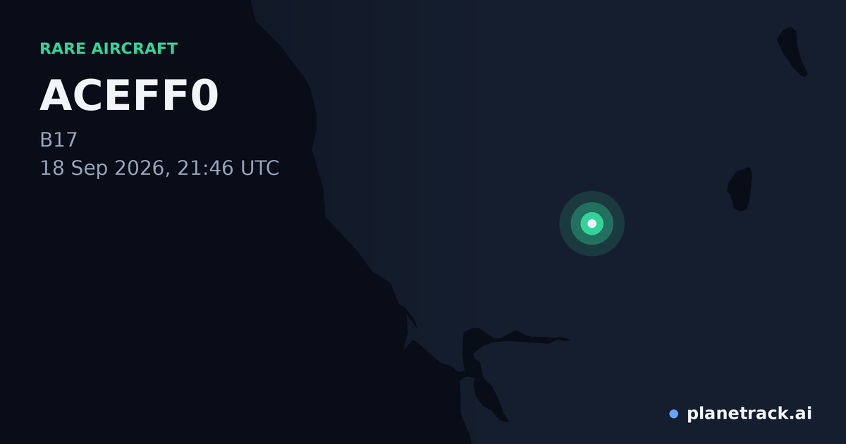 Map of where ACEFF0's rare aircraft happened