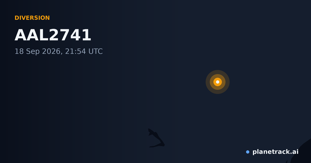 Map of where AAL2741's diversion happened