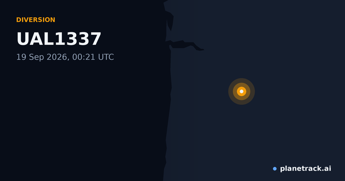 Map of where UAL1337's diversion happened